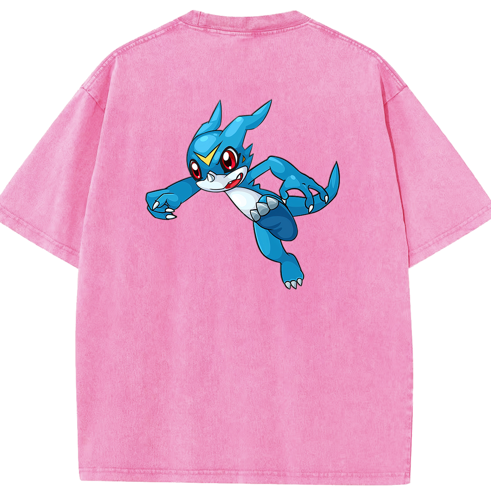 （画像用） Digimon デジタルモンスター/デジモン 綿100% ヴィンテージ風 半袖Tシャツ（背面プリント）